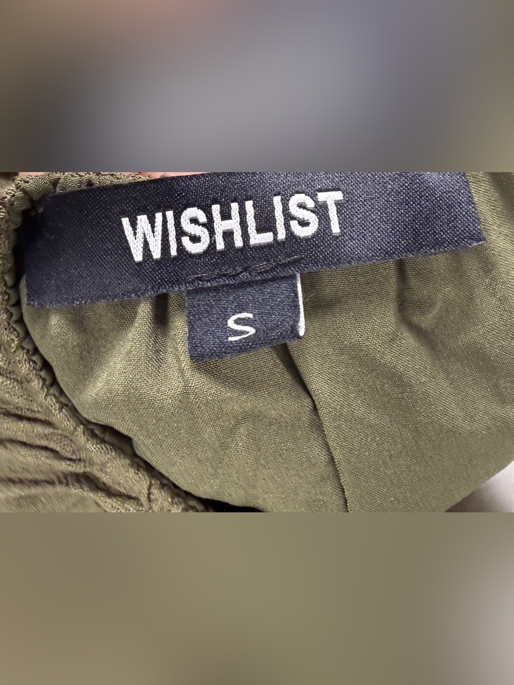 Wishlist Olive Wide-leg Gauzey Jumpsuit - Picture 6 of 6